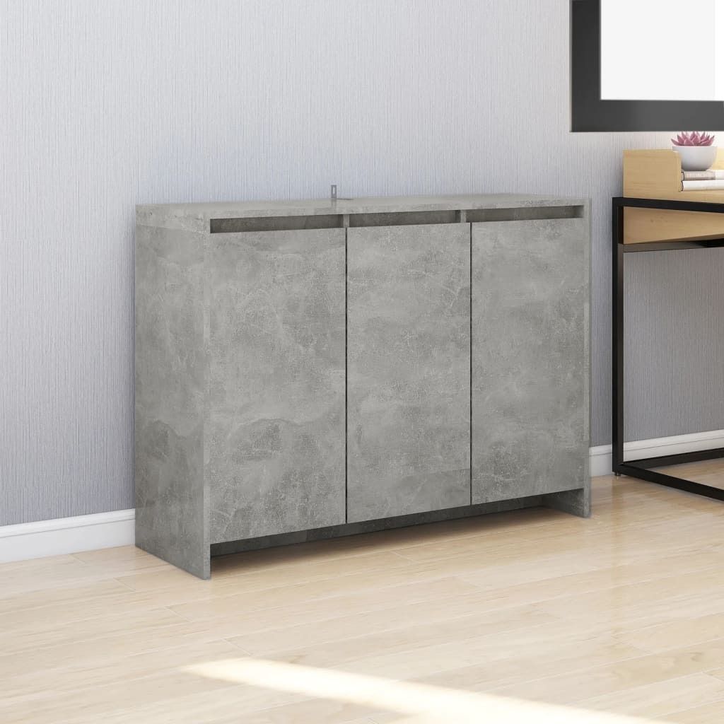 vidaXL Sideboard Betongrau 102x33x75 cm Holzwerkstoff Produktbild 