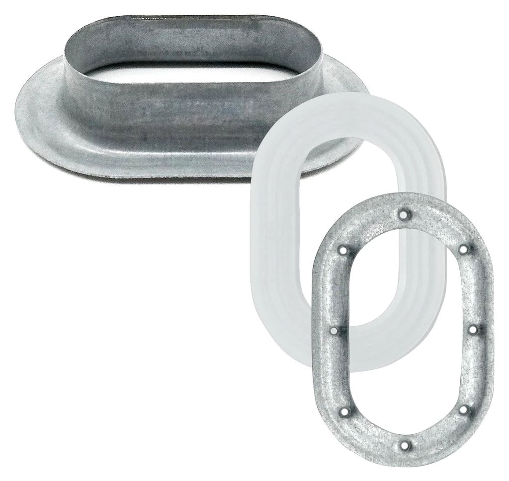 10 Stück Planenöse 42x22mm Ovalöse verzinkt mit Unterlage für LKW-Planen und PKW-Anhänger