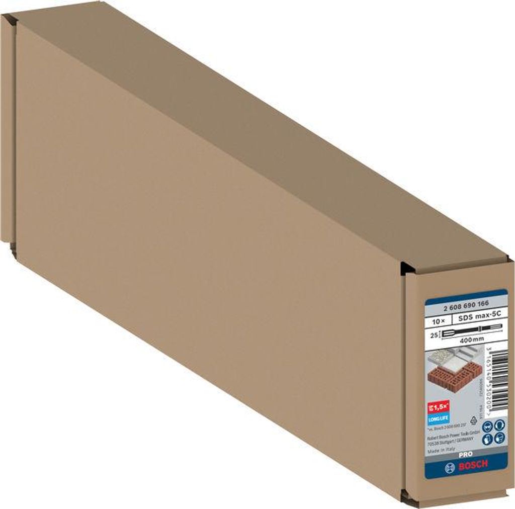 PRO SDS max-5C Flachmeißel-Set, 25 x 400 mm, 10-tlg.