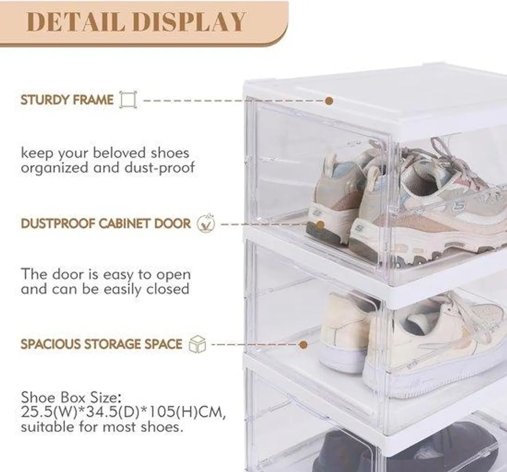Meuble chaussures pliable tout-en-un, 6 étages robustes pour la maison