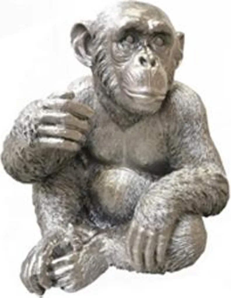 Statue abstraite moderne argent 50cm - Déco design pour intérieur vide
