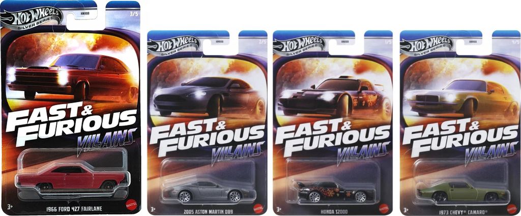 Hot Wheels Fast & Furious Fahrzeugsortiment im Design von, Produktbild 