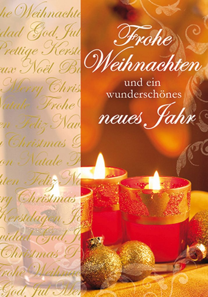 Weihnachten Glückwunschkarte im Format 115 x 17cm mit Umschlag