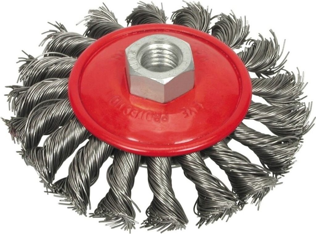 Brosse métallique ronde - fil tressé 125mm 01539 Image du produit 