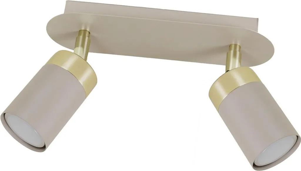 Spot de Plafond Design Orientable 2 Lumières Doré JOKER CASHMERE Milagro