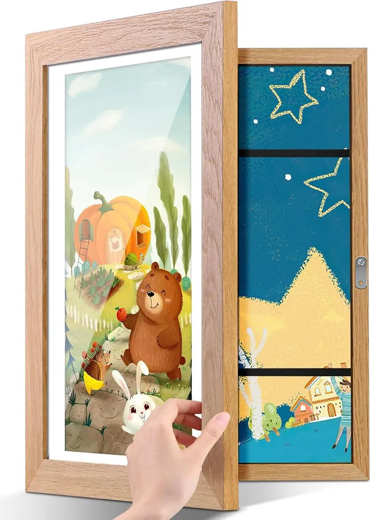 Cadre Mural A3 pour Galerie d'Art Enfant - Déco Chambre Bois et Verre