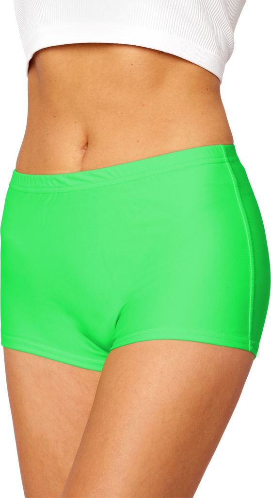 Merry Style Damen Badeshorts Bikinihose Bademode Badehose Bikini Unterteil Schwimmshorts L23L1 (Neongrün (7154), 46)