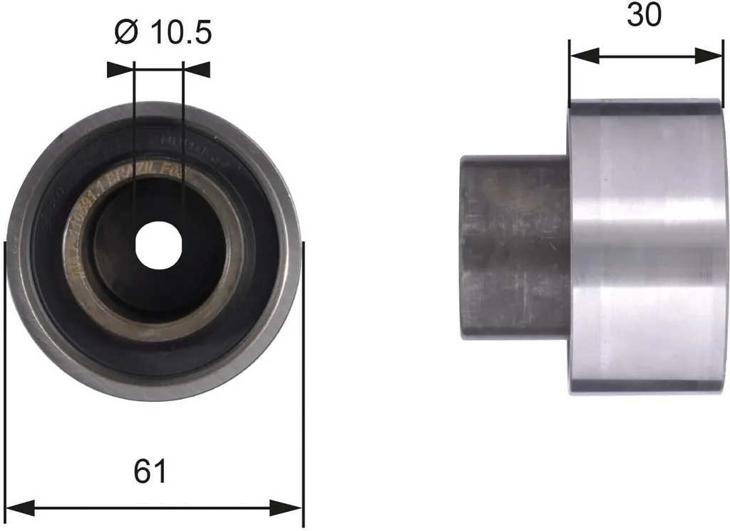 Poulie renvoi distribution GATES T42053 évite sifflements moteur OE