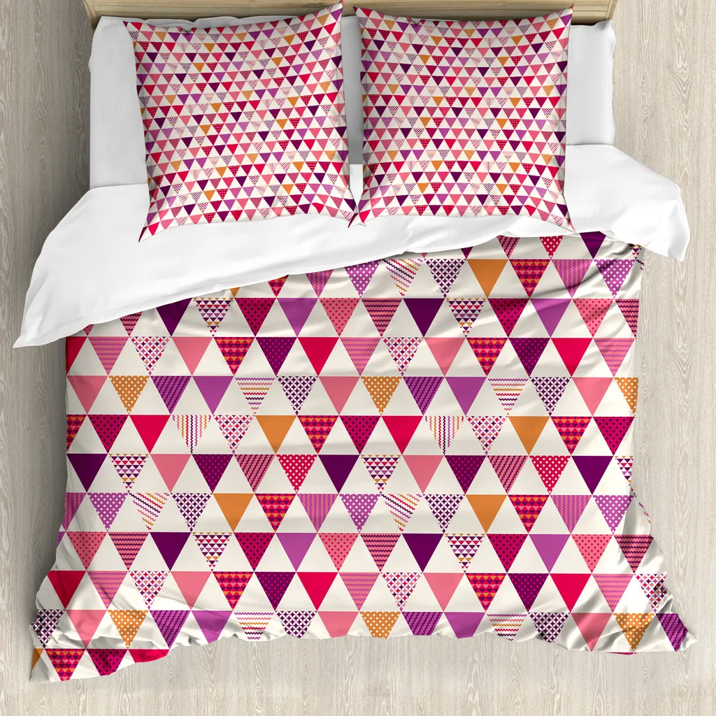 Offerta Set Copripiumino ABAKUHAUS Matrimoniale Rosa Geometrico