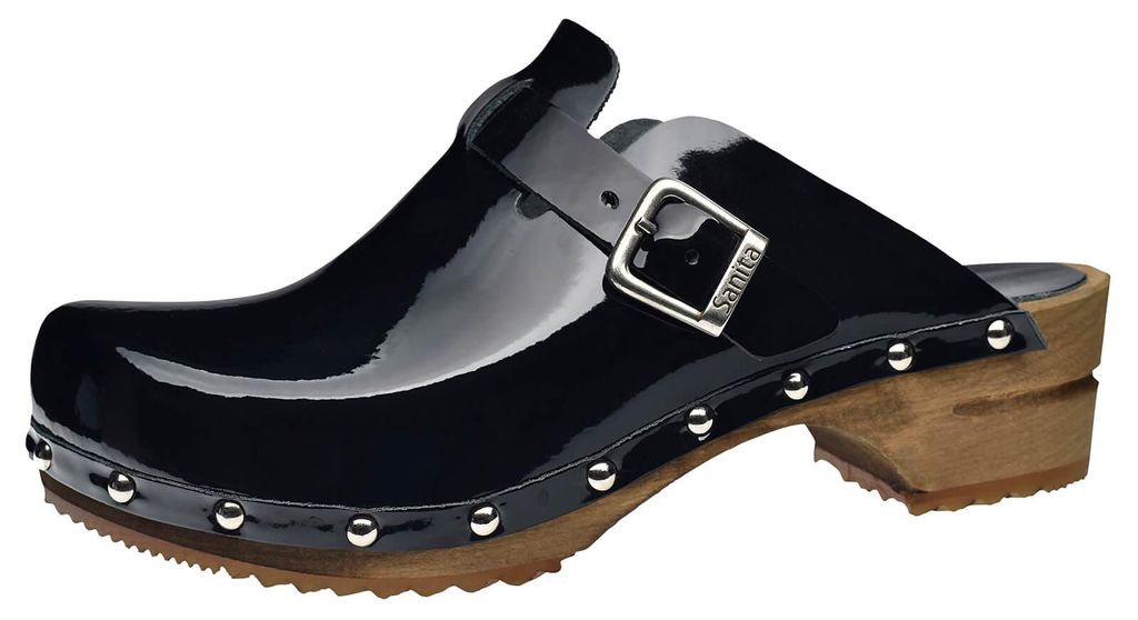 Sanita Wood-Krisla Open Clog Black Gr.40