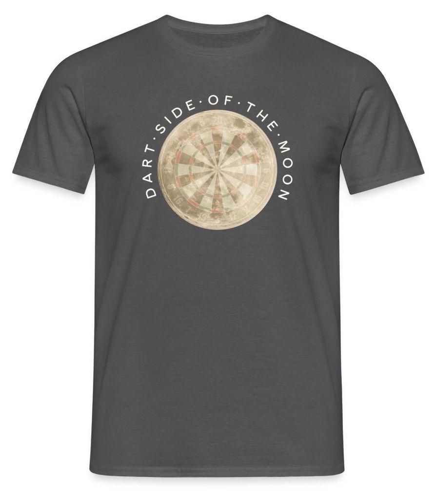 Spreadshirt Dart Side Of The Moon Vintage Look Männer T-Shirt, M, Anthrazit