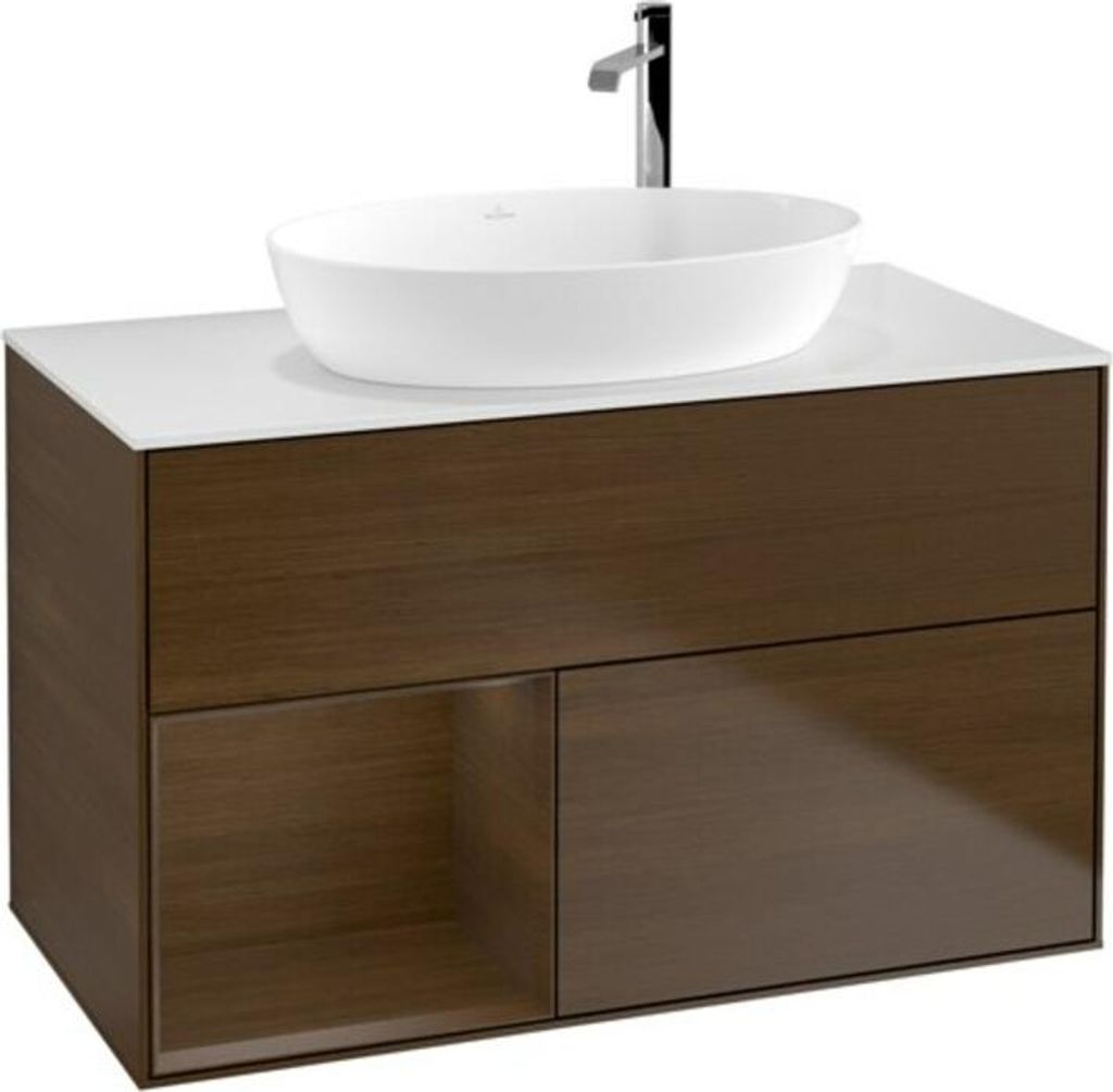 V&B Waschtischunterschrank Finion 100, Pl wh. m, Reg wal ven, wal ven