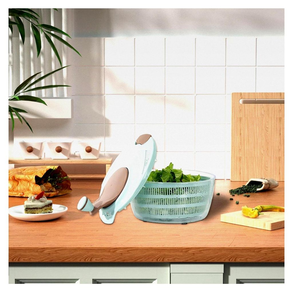 Salatschleuder - Mit großer Kapazität und Handkurbelbetrieb - Wiederverwendbar - Salatschüssel und Salattrockner - Für Restaurant, Feiern, Hoch...