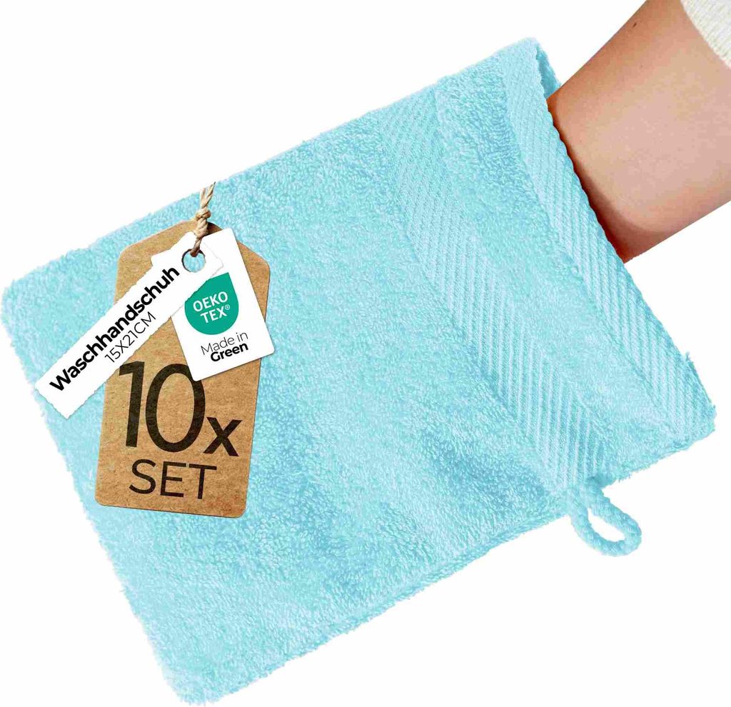 etérea Frottier Handtücher Baumwolle 10x Waschhandschuh - 15x21 cm