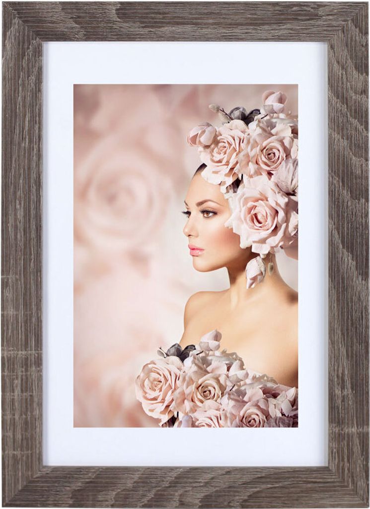 Bilderrahmen Holz Rahmen Plexi Acryl Collage Wanddeko Poster quadratisch S215 - Farbe: Eiche Hell | Format: 29,7x42 A3