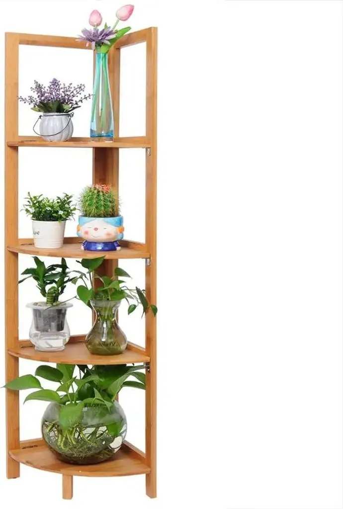 Rangement vertical gain de place en bambou orange pour petits appartements - 3