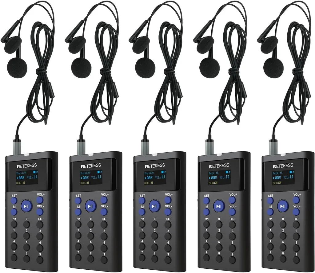 Appareil d'interprétation audio Retekess TT128 avec explication automatique