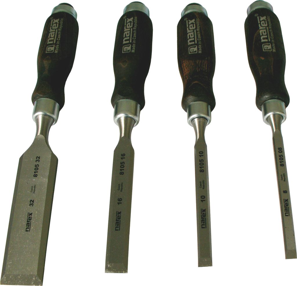 Narex Stechbeitel Set mit dunklem Griff 4 teilig 863120 (Meißel)