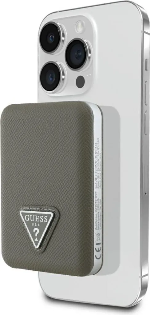 Powerbank Magsafe 15W Guess Grained Triangle Marron 5000 mAh USB-C