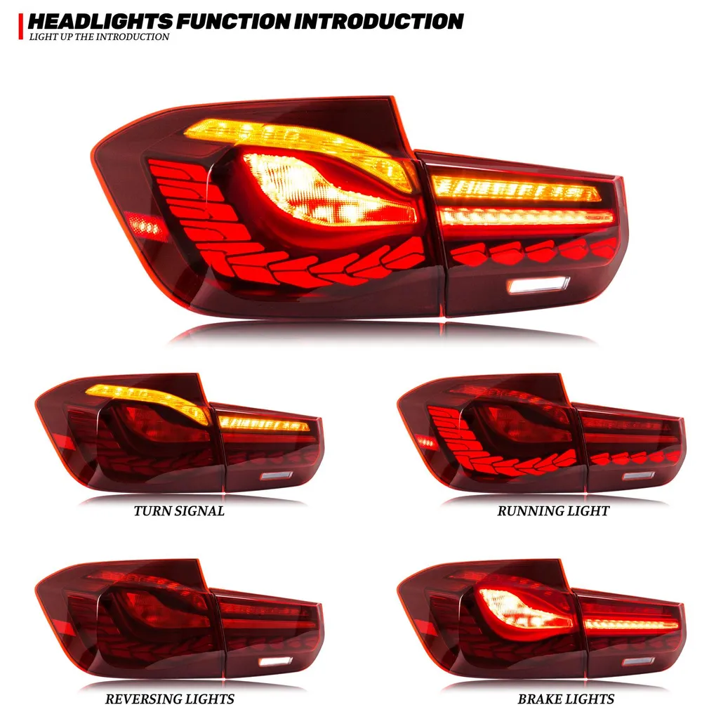 Feux arrière de remplacement pour Série 3 M3, clignotants LED dynamiques