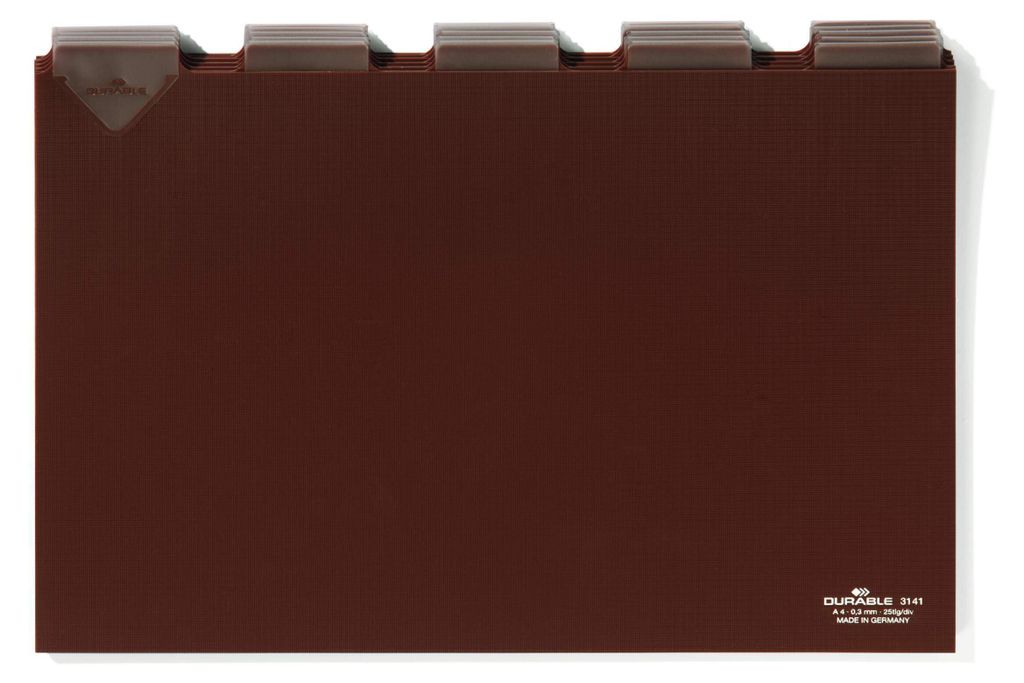 DURABLE Leitkarten A4 5/5-tlg. 25 St. umschweißt, 314111 Produktbild 