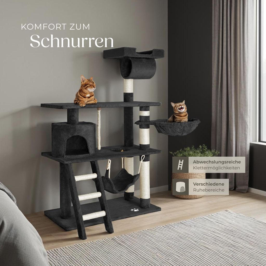 Kratzbaum Marcel 141 cm inklusive Treppe, Spielkordel und Produktbild 3
