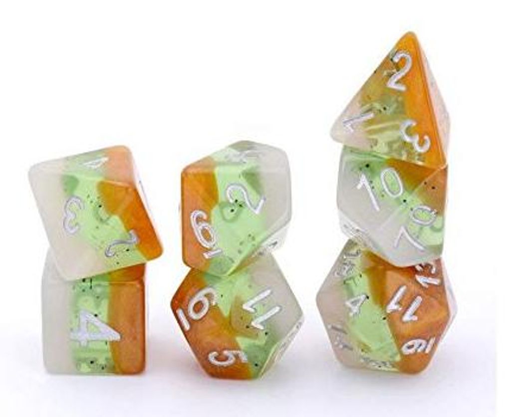 Foam Brain Games Würfelset Kiwi Fruit für Rollenspiele