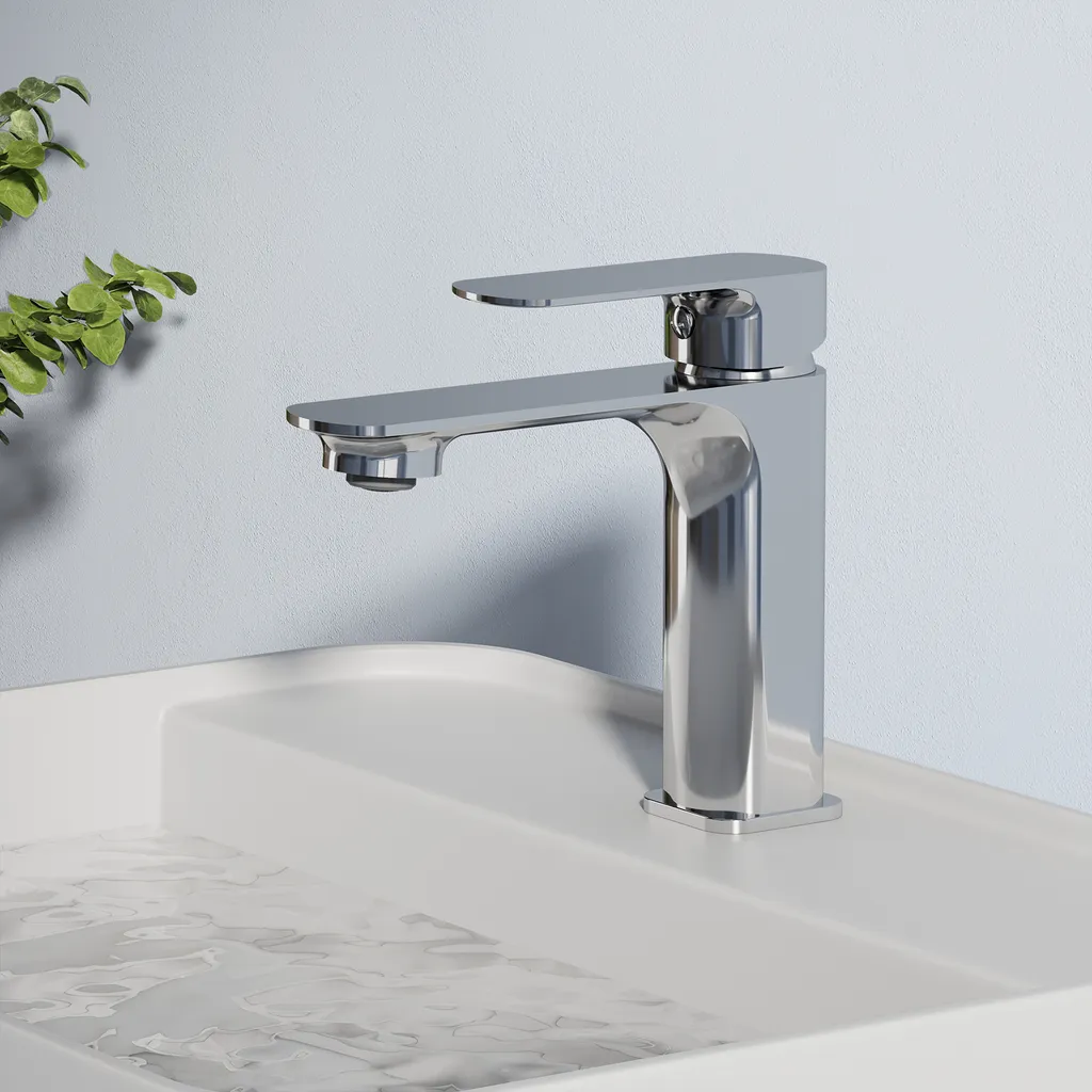 EMKE Robinet de lavabo 166x152x45mm en laiton chromé pour salle de bain