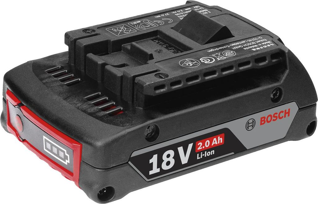 Bosch Einschubakku Professional, GBA M-B 18V, Light Duty, Kapazität 2.0Ah, mit ECP