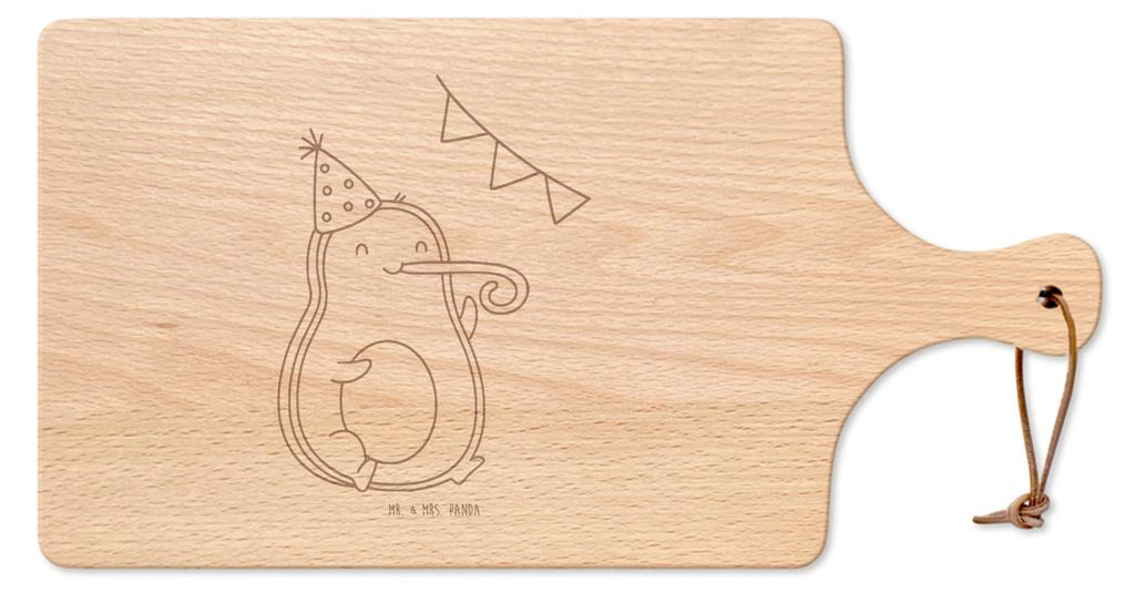 Mr. & Mrs. Panda brotzeitbrettchen Avocado Party Zeit - Transparent - Geschenk, Glücklich, Servierbrett, Schneidebrett, holzschneidebrett, Genieß...