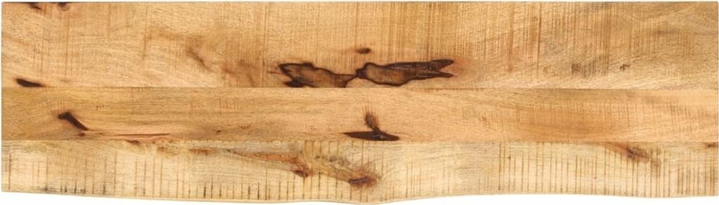 Tischplatte 110x40x2,5 cm Baumkante Massivholz Raues Mangoholz