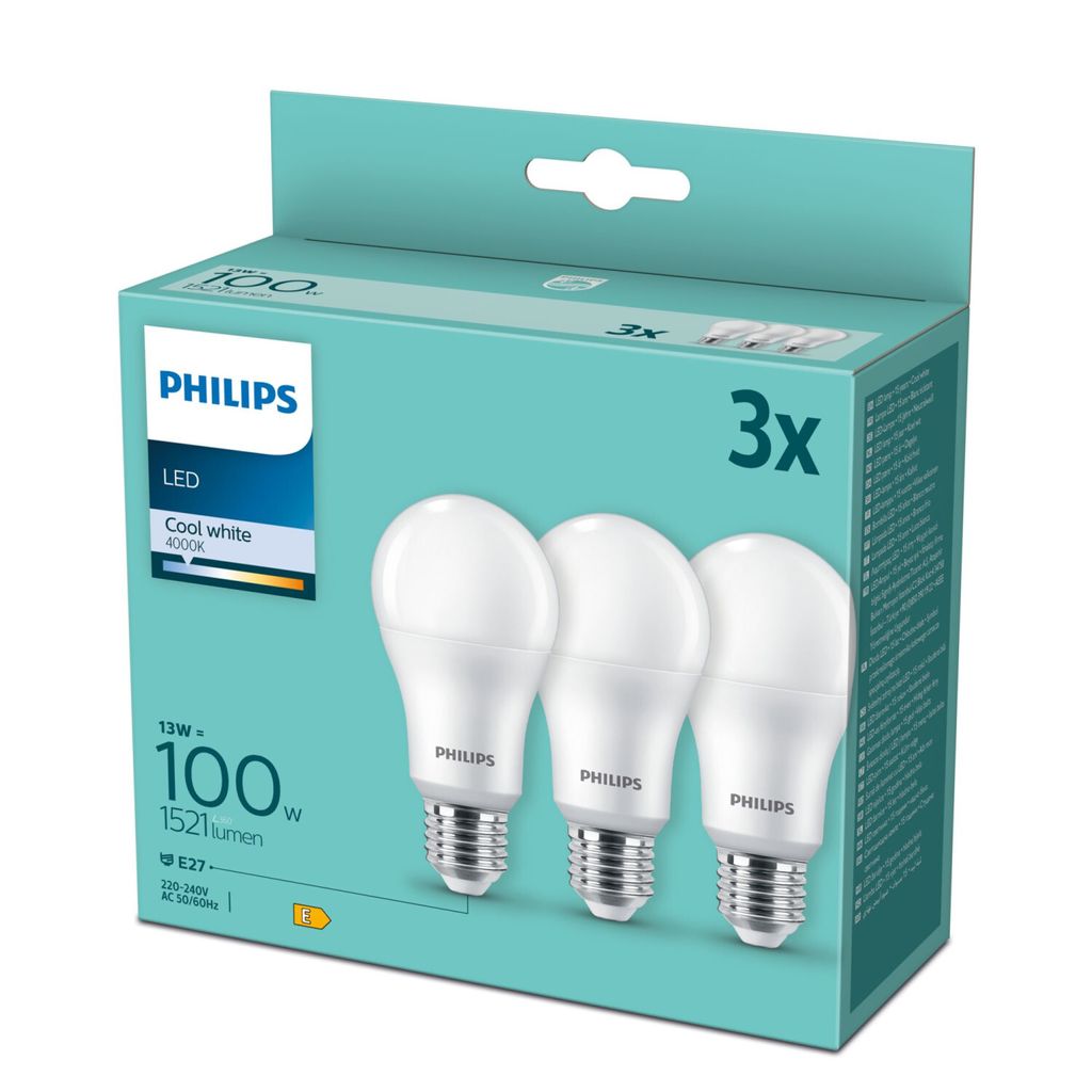 Led-Lampe E27 13W 4000K 3 Stück Philips