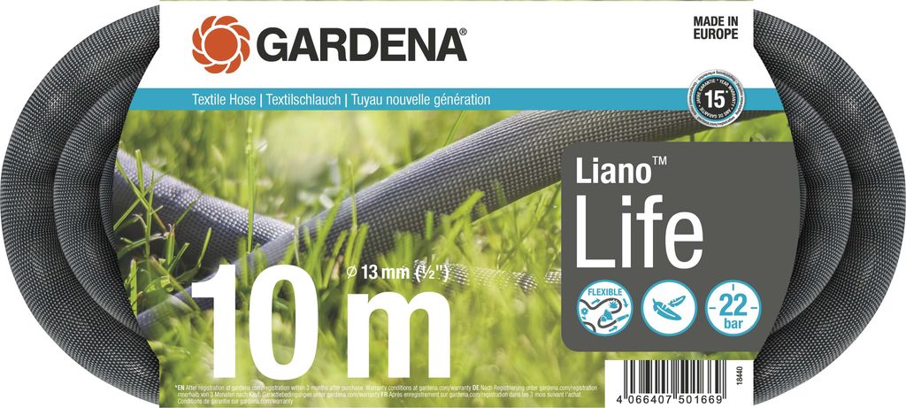 Gardena Textilschlauch Liano Life 1/2 , 10 m Produktbild 