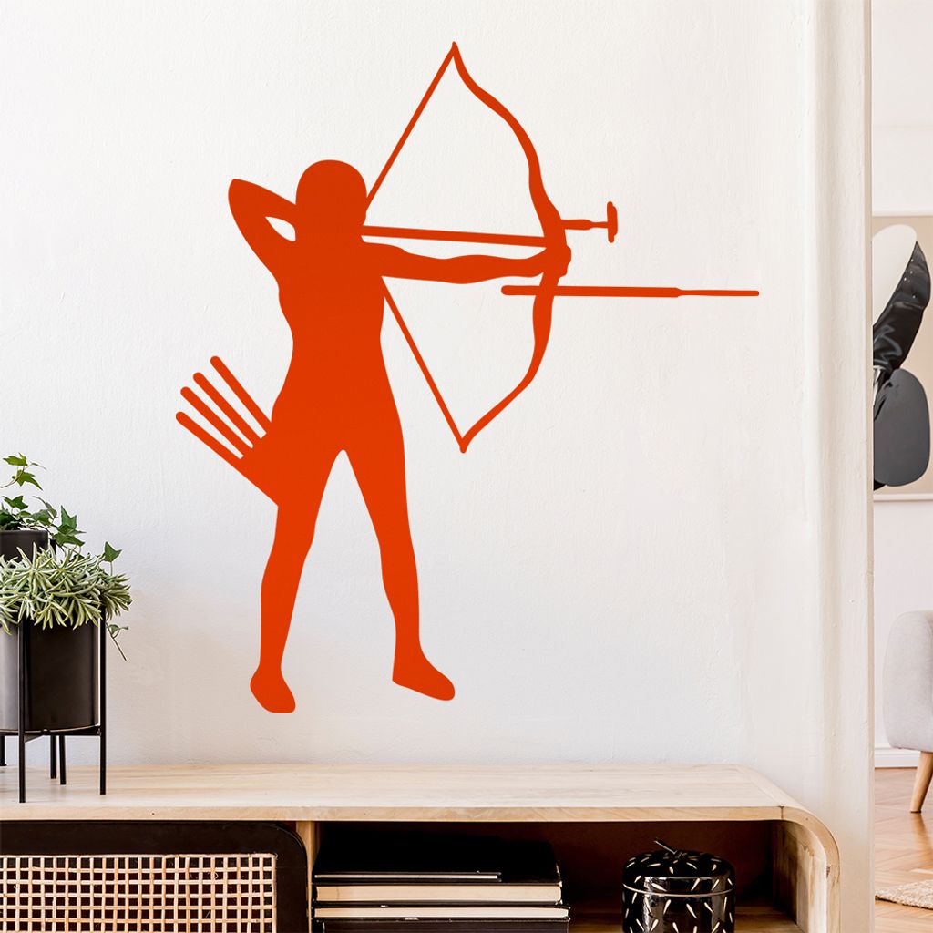 Bogenschießen Bogensport Wandtattoo Wandaufkleber Wall Sticker - Dekoration, Küche, Wohnzimmer, Schlafzimmer, Badezimmer