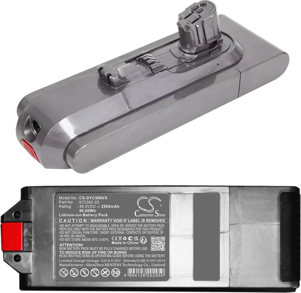 TECHTEK Akku Kompatibel mit [Dyson] Gen 5 Detect Stick Vacuum, Gen 5 Outsize Stick Vacuum, SV23, SV24 Ersetzt 972382-03, für 972382-04