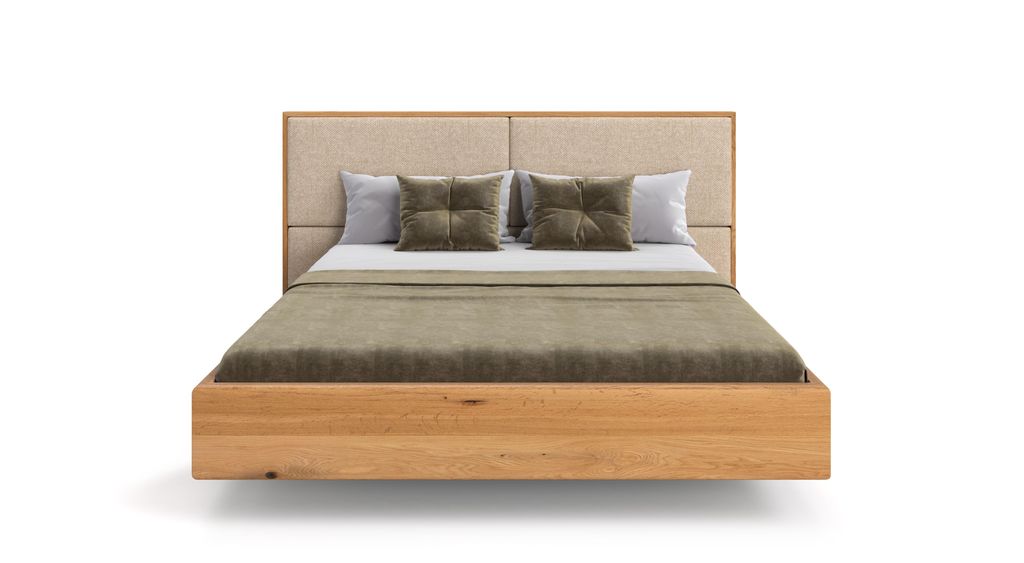 Massivholzbett Dome-Schwebebett 200x200 cm, Storm 06, Eiche, moderne Möbel