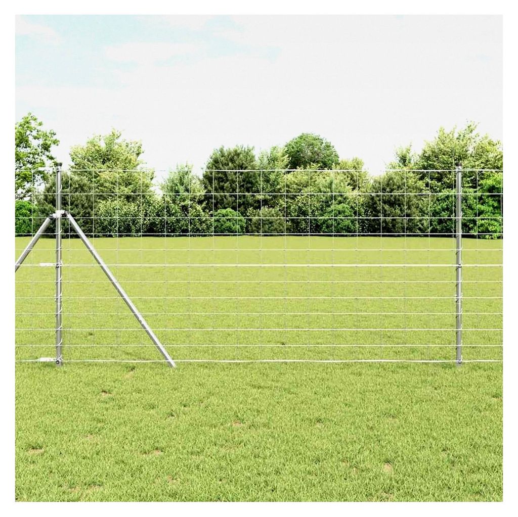 Feldzaun 1,2x25 m aus verzinktem Stahl, Sechseckgeflecht für den Schutz von Gartenpflanzen, Gemüse, Blumen und Früchten