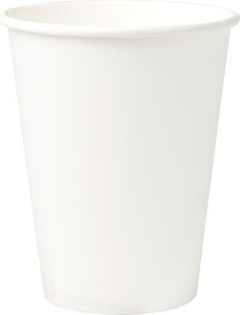 Pappbecher 300ml 12oz Weiß 50St Kaffeebecher Einweg Getränkebecher Heißes/Kaltes