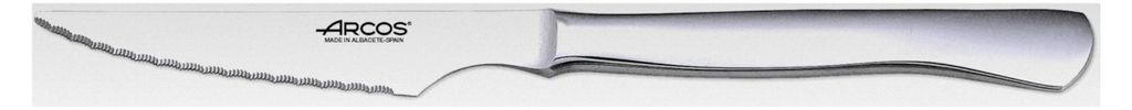 Steakmesser Set 12 Teile (6 Messer + 6 Gabeln) - Monoblock aus Edelstahl in Silber