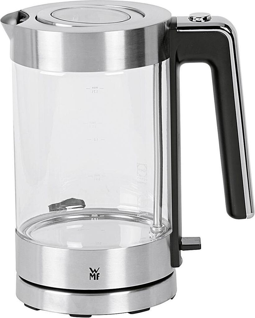 WMF Wasserkocher Lono mit Glasbehälter, 1,7 l 3000 Watt Cromargan matt/Glas
