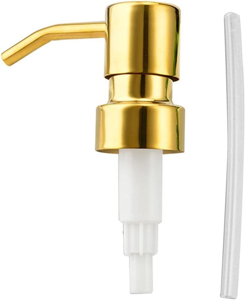 Seifenspender aus Edelstahl mit goldener Pumpe, austauschbarem manuellem Kopf für Standardflaschen