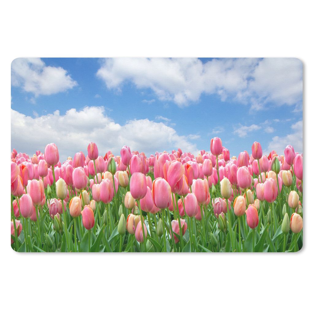 MuchoWow Mauspad Mousepad Farben - Tulpen - Frühling 27x18 cm - Mousepads - Maus Mat - Pad - Mausunterlage - Büroartikel - Desk Matten