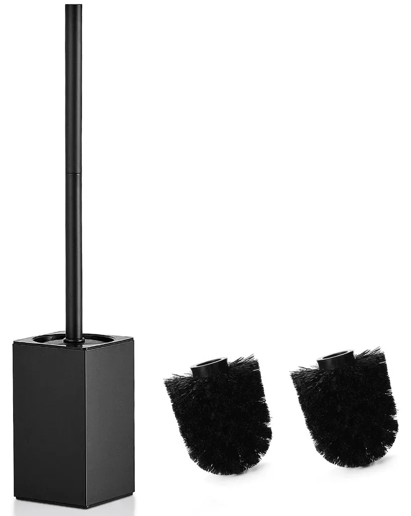 Set brosse de toilettes noire inox pour salle de bain design et chic