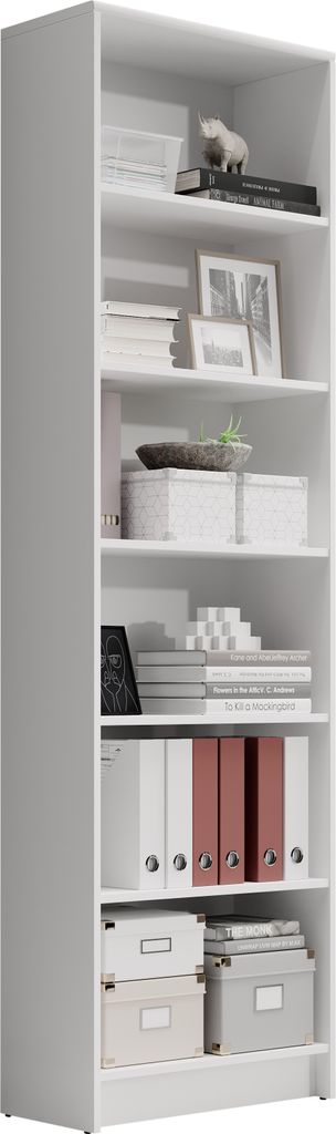 Regal Bücherregal Ordnerregal Aktenregal Dekoregal Beistellregal "Lissy IV" Weiß
