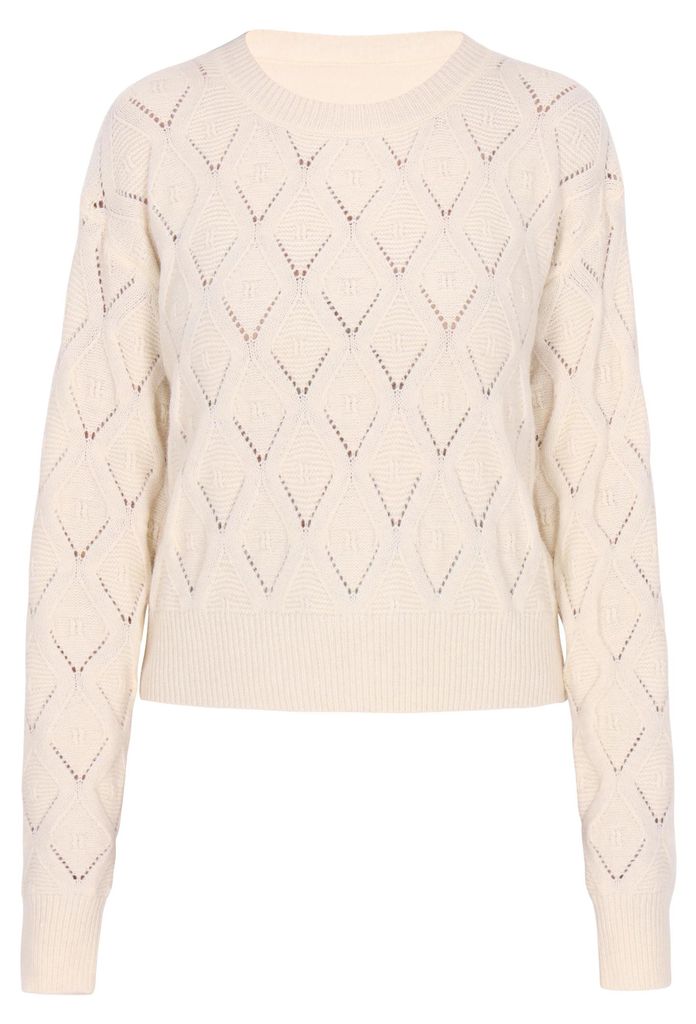 EVERA Damen Pullover - Offwhite, M/L