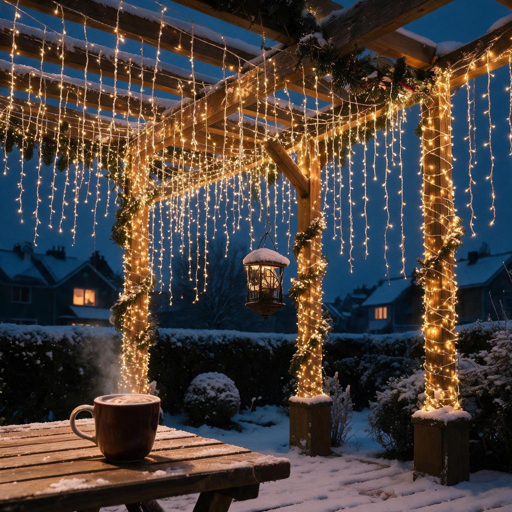 LARS360 LED Lichtervorhang 10 m, 400 LEDs Warmweiß, Produktbild 