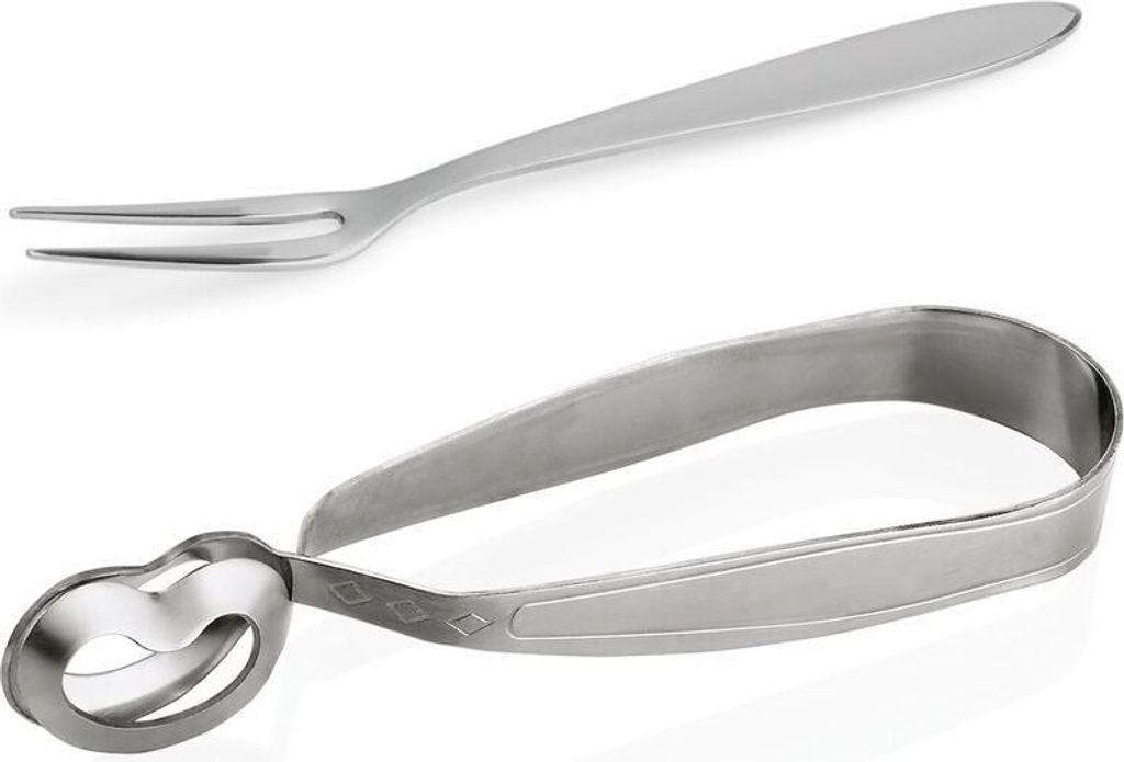 12x Schneckenzange und Schneckengabel Chromnickelstahl