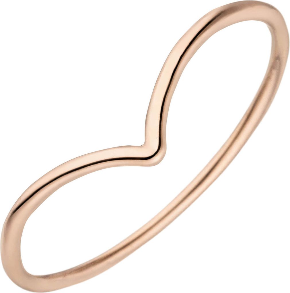 Schmaler Ring aus 585 Gold Rotgold 1,3mm glänzend Fingerring Goldring für Damen Innenumfang 58mm Ø18.5mm