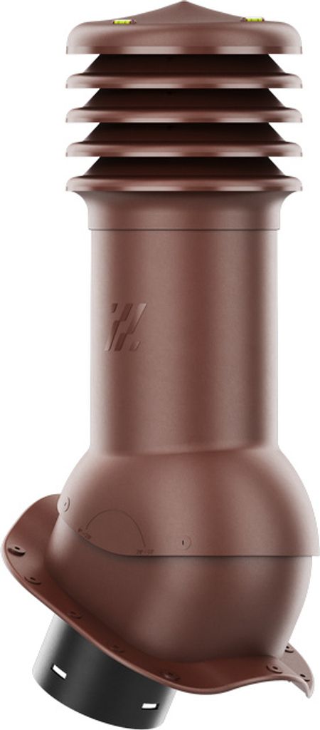 KRONO-PLAST Entlüfterkamin HIVENT für Blechdachziegel W Profil Doppelrömer Dachziegel Lüfter Dachlüfter (Braun)