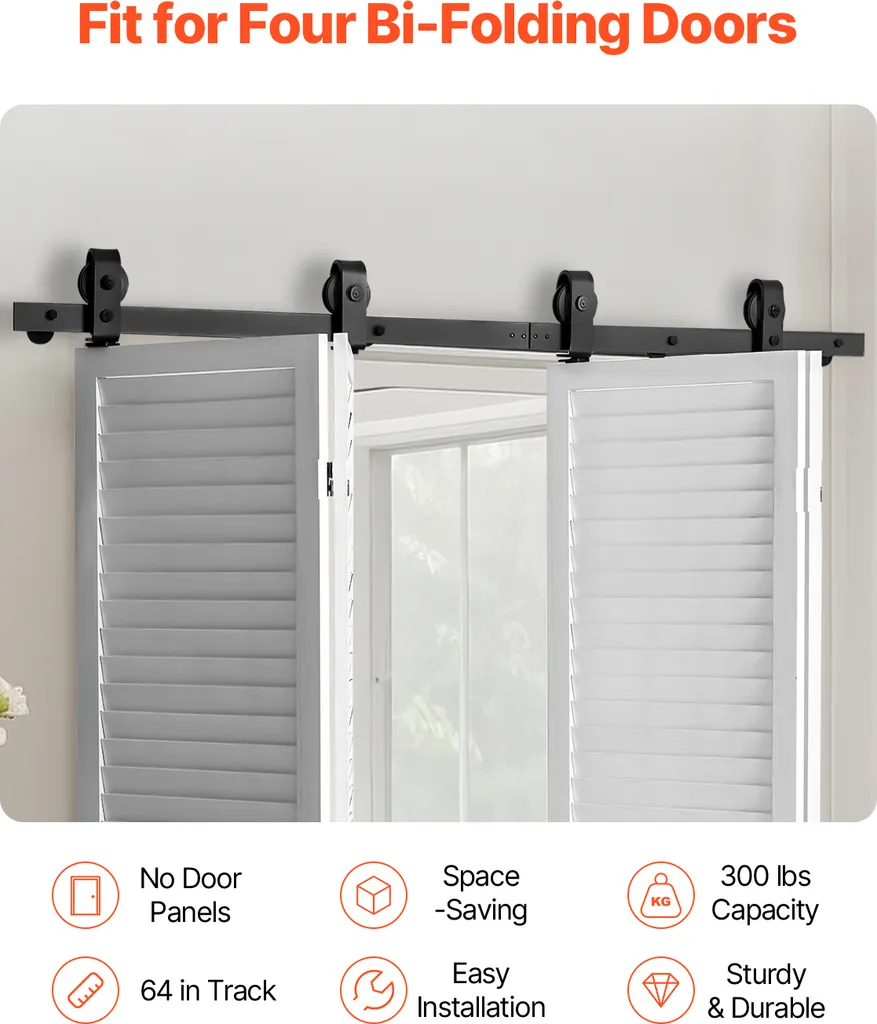 Solution pour porte de placard qui coince : rail pliant 1626mm fluide